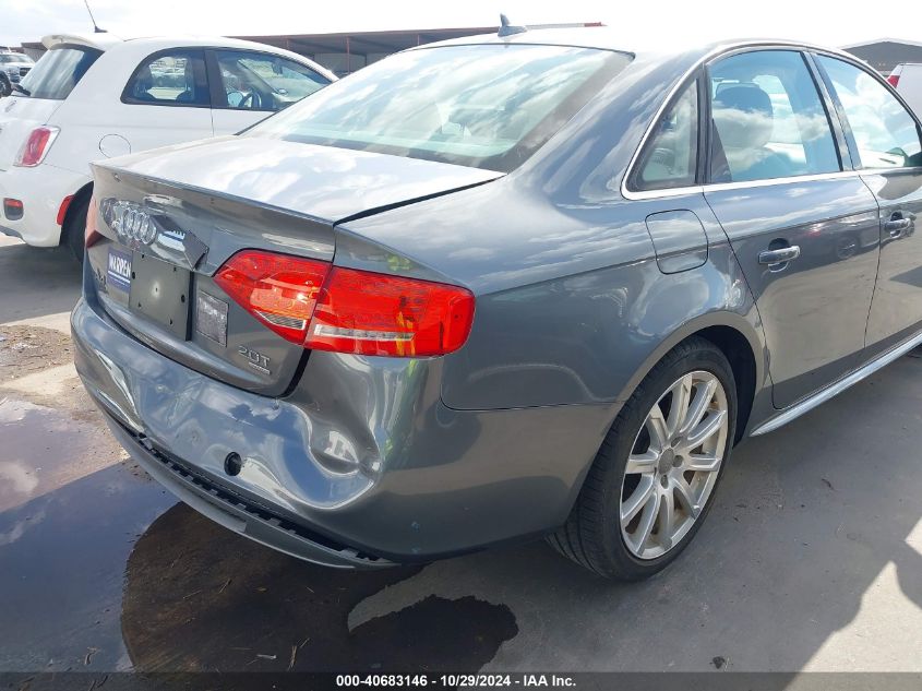 2012 Audi A4 2.0T Premium VIN: WAUFFAFL4CN011183 Lot: 40683146