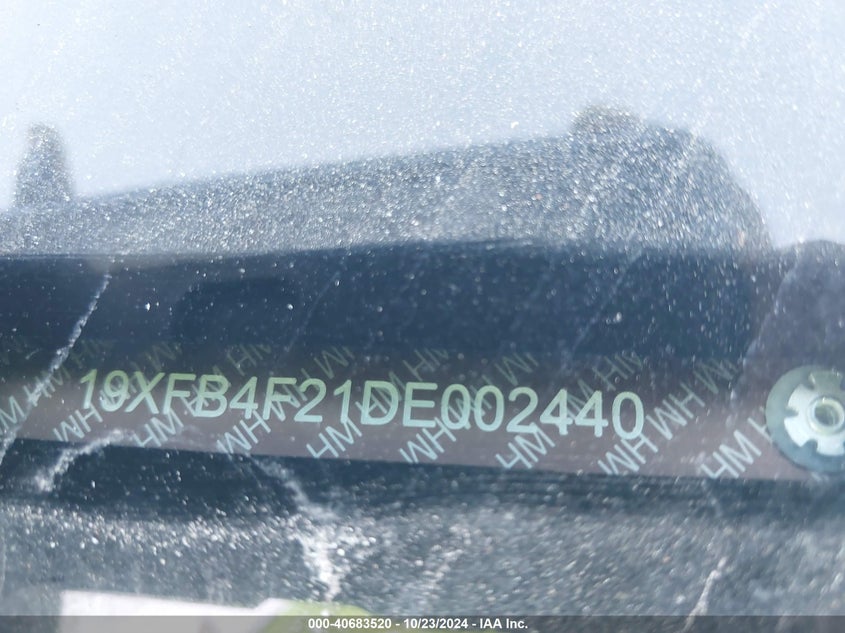 2013 Honda Civic Hybrid VIN: 19XFB4F21DE002440 Lot: 40683520
