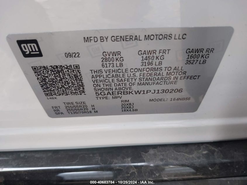 2023 Buick Enclave Essence Fwd VIN: 5GAERBKW1PJ130206 Lot: 40683784