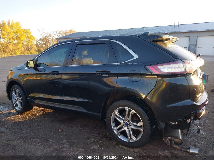 2015 Ford Edge Titanium VIN: 2FMTK4K94FBB10109 Lot: 40684002