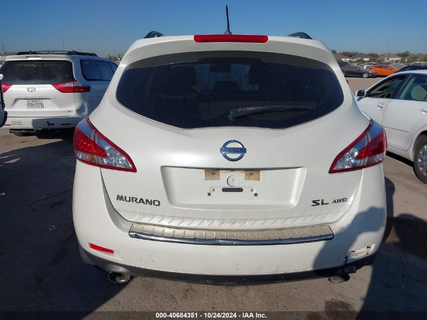 2012 Nissan Murano Sl VIN: JN8AZ1MW0CW221120 Lot: 40684351