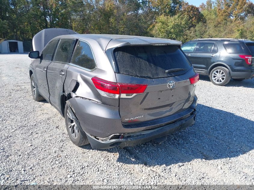 2019 Toyota Highlander Le VIN: 5TDZZRFH3KS370454 Lot: 40684365