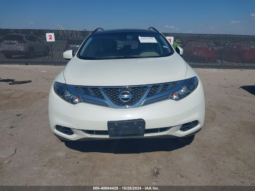 2014 Nissan Murano Sl VIN: JN8AZ1MU6EW422280 Lot: 40684428