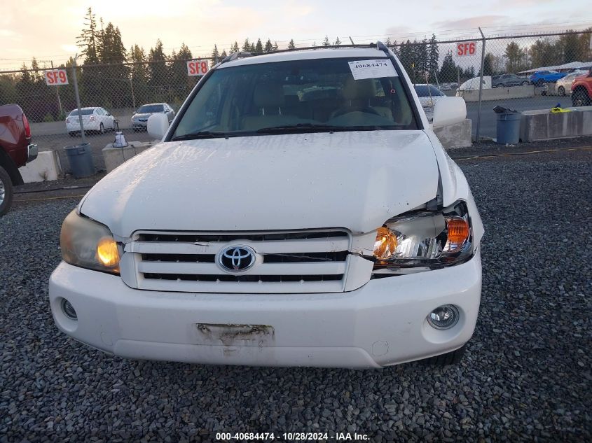 2007 Toyota Highlander Limited V6 VIN: JTEEP21A470194042 Lot: 40684474