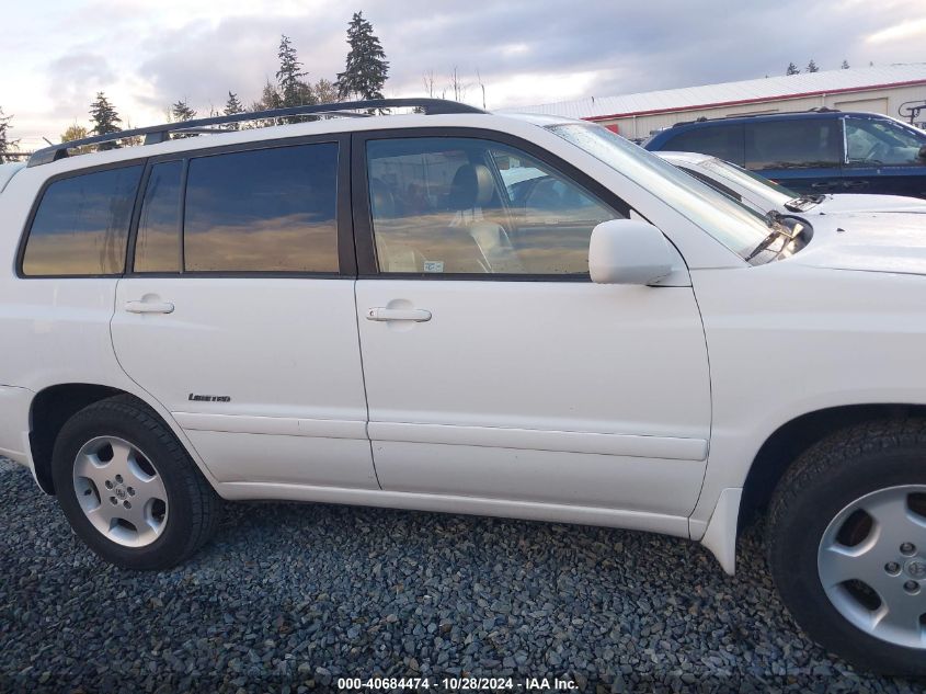 2007 Toyota Highlander Limited V6 VIN: JTEEP21A470194042 Lot: 40684474