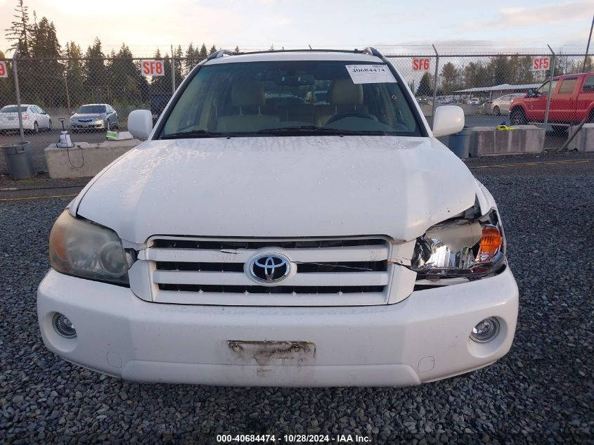 2007 Toyota Highlander Limited V6 VIN: JTEEP21A470194042 Lot: 40684474