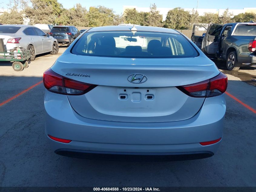 2016 Hyundai Elantra Value Edition VIN: 5NPDH4AEXGH726263 Lot: 40684588