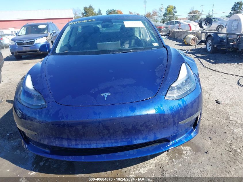 2022 Tesla Model 3 Long Range Dual Motor All-Wheel Drive VIN: 5YJ3E1EB7NF273413 Lot: 40684670