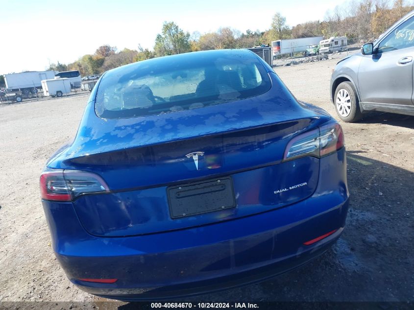 2022 Tesla Model 3 Long Range Dual Motor All-Wheel Drive VIN: 5YJ3E1EB7NF273413 Lot: 40684670