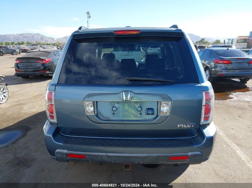 2006 Honda Pilot Ex-L VIN: 5FNYF28796B030171 Lot: 40684921