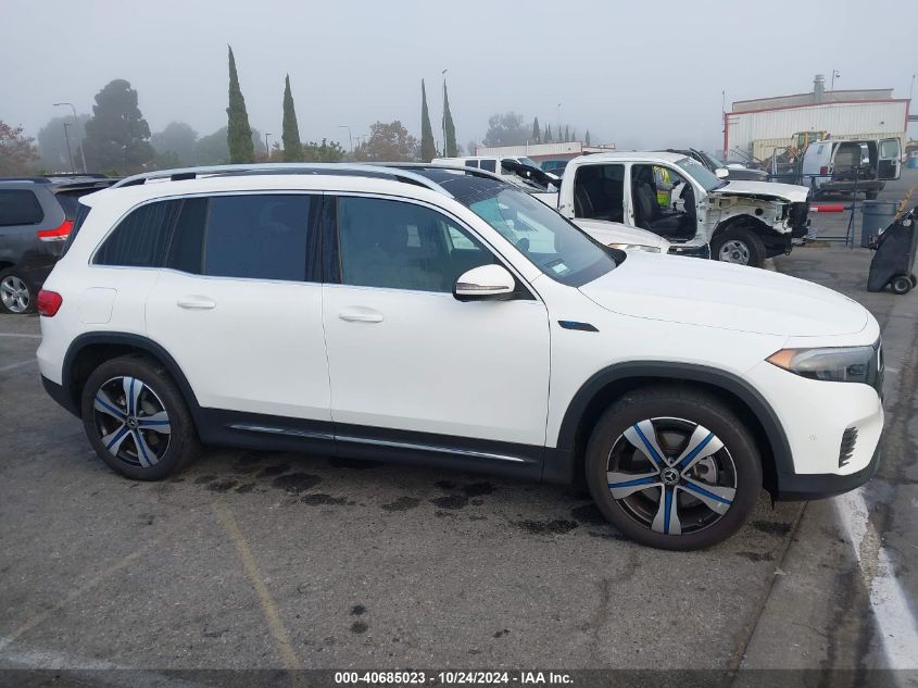 2022 Mercedes-Benz Eqb 300 Suv 4Matic VIN: W1N9M0KB9NN011348 Lot: 40685023