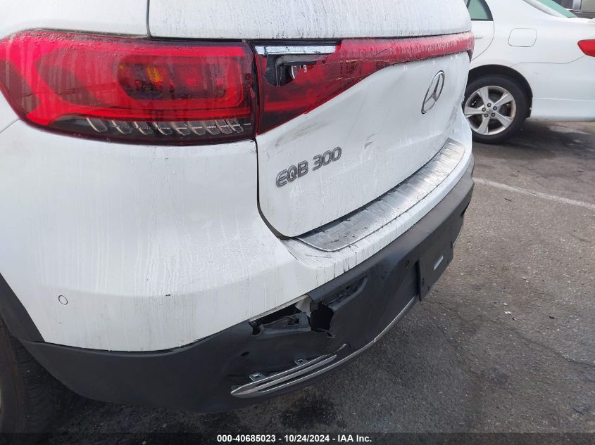 2022 Mercedes-Benz Eqb 300 Suv 4Matic VIN: W1N9M0KB9NN011348 Lot: 40685023