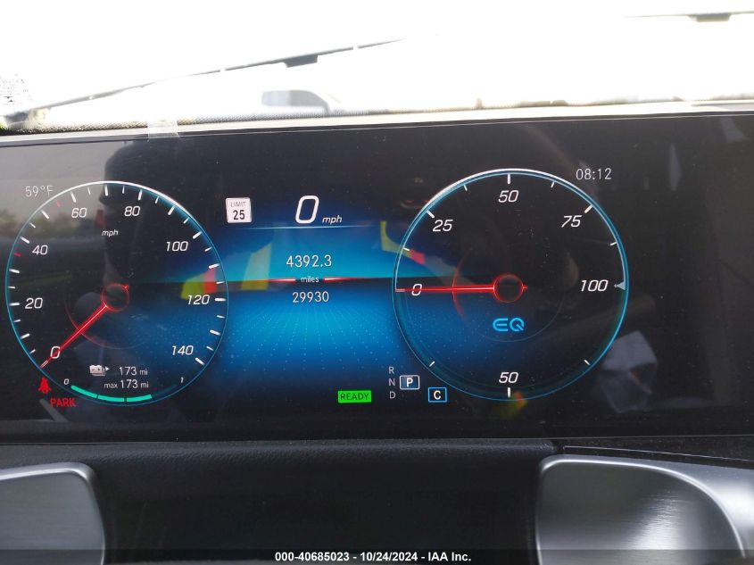 2022 Mercedes-Benz Eqb 300 Suv 4Matic VIN: W1N9M0KB9NN011348 Lot: 40685023