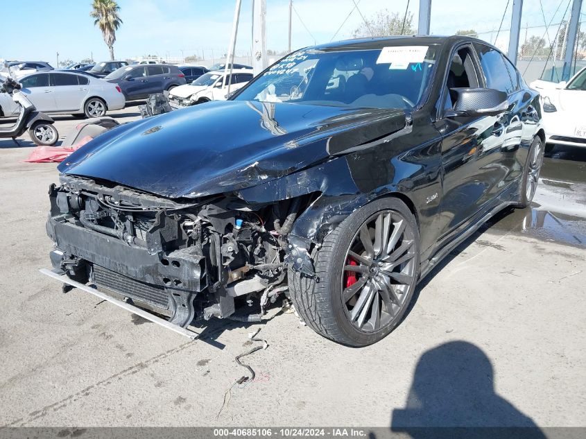 2018 Infiniti Q50 3.0T Red Sport 400 VIN: JN1FV7AP8JM640096 Lot: 40685106