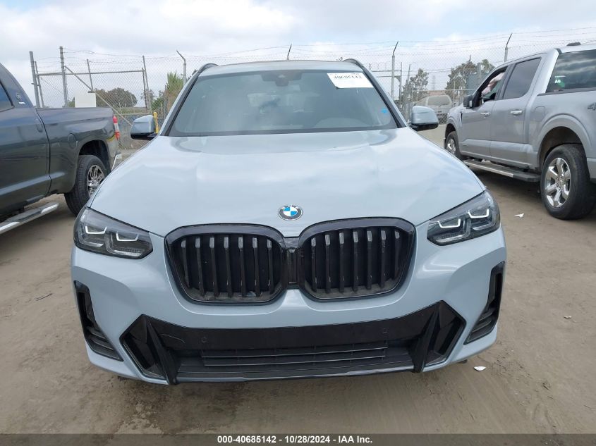 2023 BMW X3 xDrive30I VIN: 5UX53DP07P9P91299 Lot: 40685142