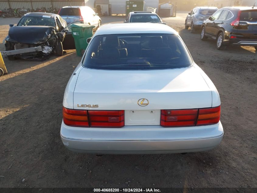 1993 Lexus Ls 400 VIN: JT8UF11E4P0165509 Lot: 40685200