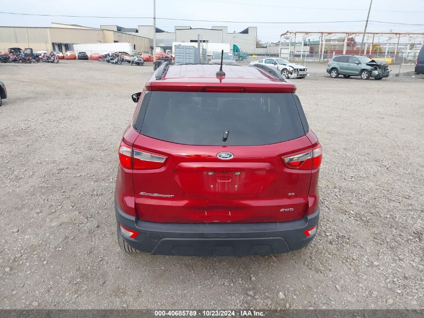 2020 Ford Ecosport Se VIN: MAJ6S3GL3LC350611 Lot: 40685789