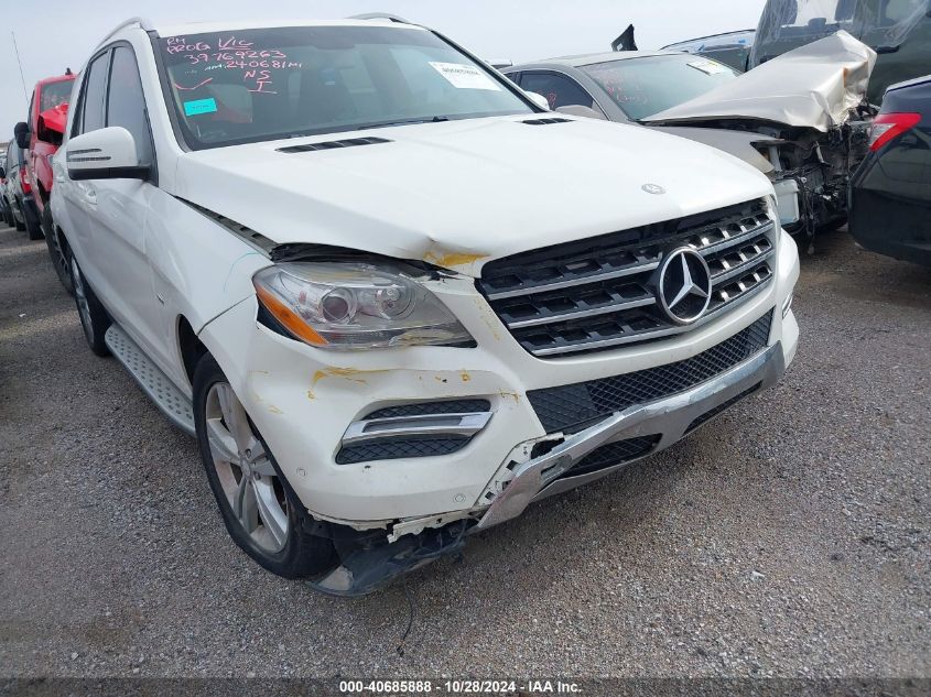 2012 Mercedes-Benz Ml 350 Bluetec 4Matic VIN: 4JGDA2EB2CA026050 Lot: 40685888