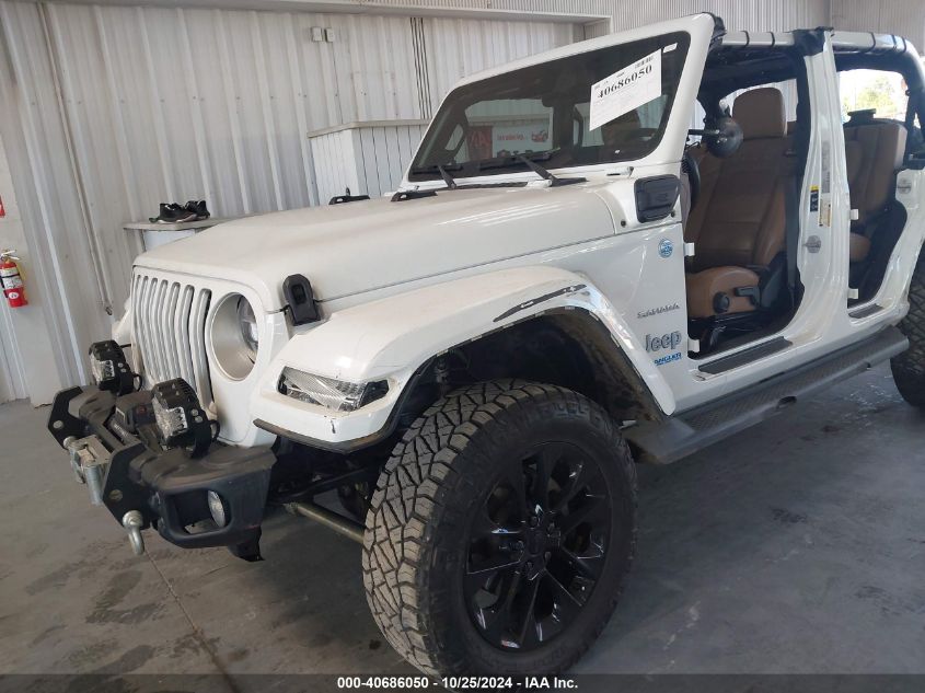 2021 Jeep Wrangler 4Xe Unlimited Sahara 4X4 VIN: 1C4JJXP6XMW734975 Lot: 40686050