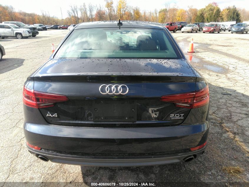 2018 Audi A4 2.0T Premium/2.0T Tech Premium VIN: WAUENAF40JN016305 Lot: 40686079