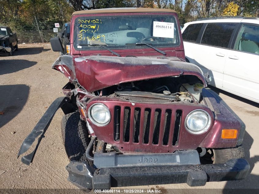 2001 Jeep Wrangler Sport VIN: 1J4FA49S51P315687 Lot: 40686114