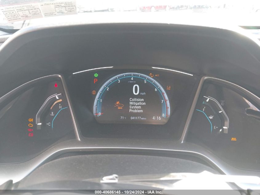 VIN 19XFC1F35LE204362 2020 HONDA CIVIC EX