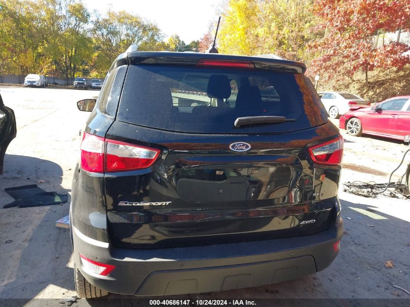 2019 Ford Ecosport Se VIN: MAJ6S3GL6KC262151 Lot: 40686147