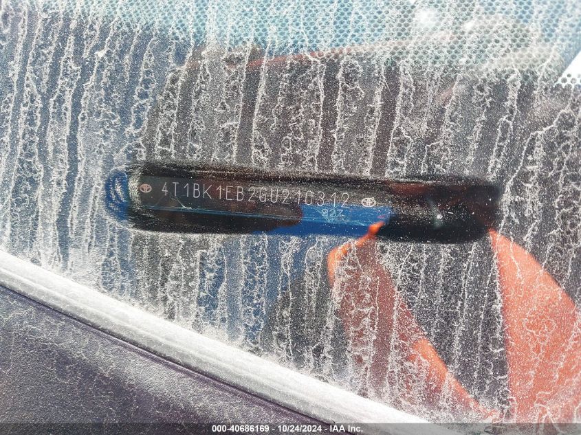 2016 Toyota Avalon Xle Premium VIN: 4T1BK1EB2GU210312 Lot: 40686169