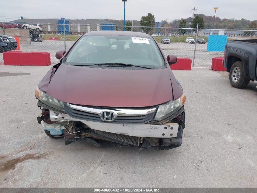 2012 Honda Civic Sdn Lx VIN: 19XFB2F52CE062336 Lot: 40686432