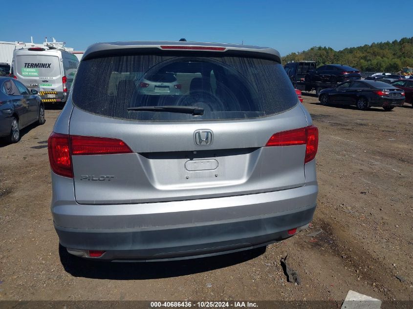 2016 Honda Pilot Ex-L VIN: 5FNYF5H50GB026477 Lot: 40686436