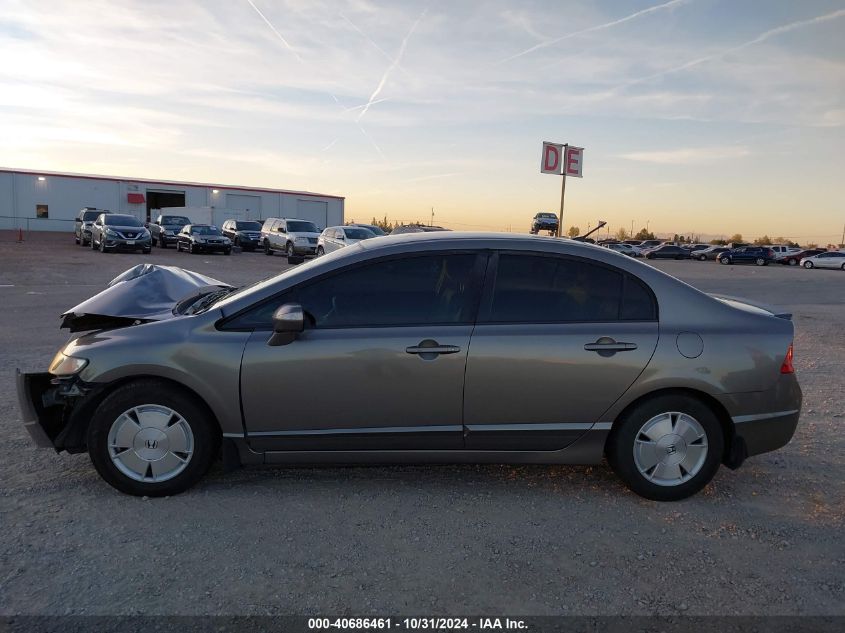 2008 Honda Civic Hybrid VIN: JHMFA36268S019491 Lot: 40686461