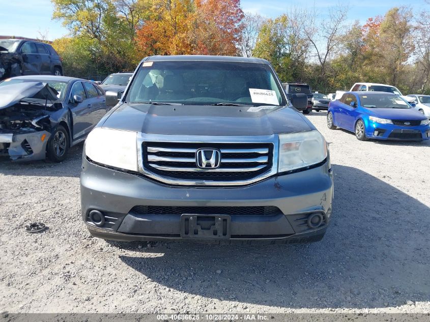 2012 Honda Pilot Lx VIN: 5FNYF4H22CB022473 Lot: 40686625