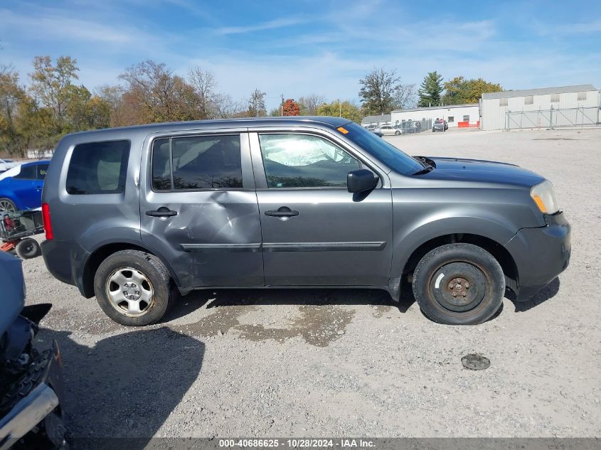 2012 Honda Pilot Lx VIN: 5FNYF4H22CB022473 Lot: 40686625