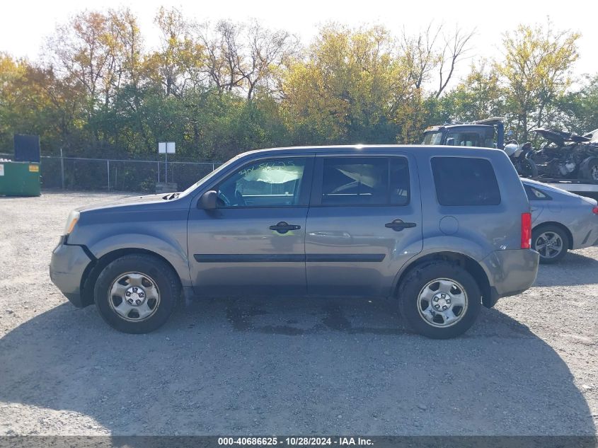 2012 Honda Pilot Lx VIN: 5FNYF4H22CB022473 Lot: 40686625