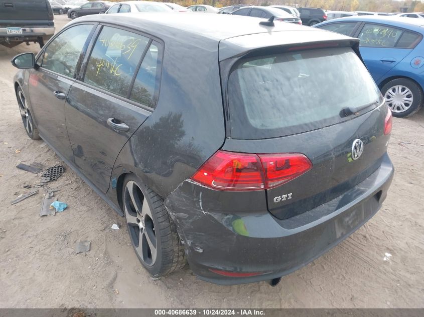 2017 VOLKSWAGEN GOLF GTI AUTOBAHN 4-DOOR/S 4-DOOR/SE 4-DOOR/SPORT 4-DOOR - 3VW5T7AU7HM059026