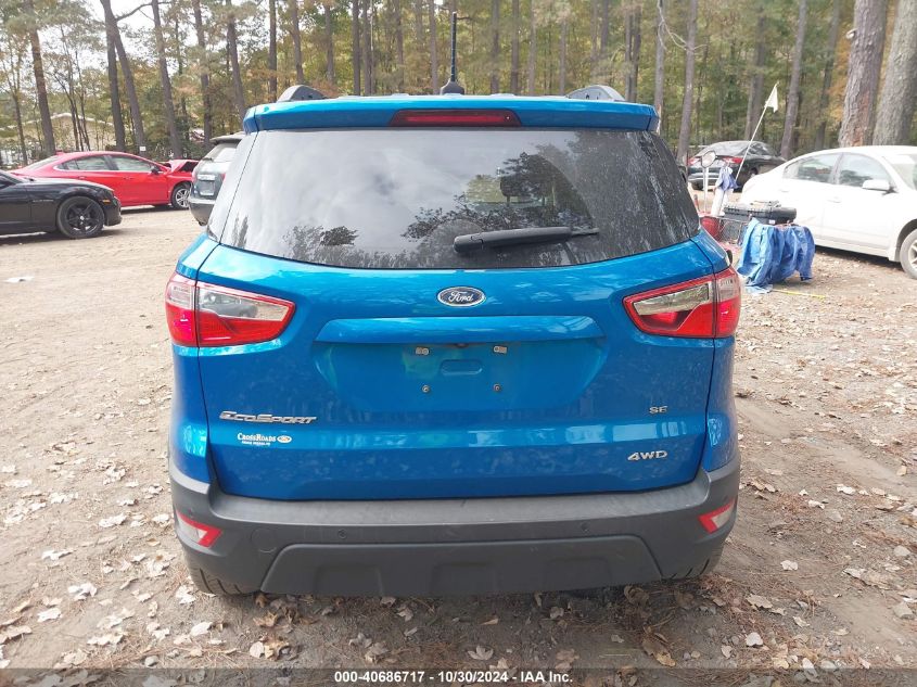 2020 Ford Ecosport Se VIN: MAJ6S3GL4LC364081 Lot: 40686717