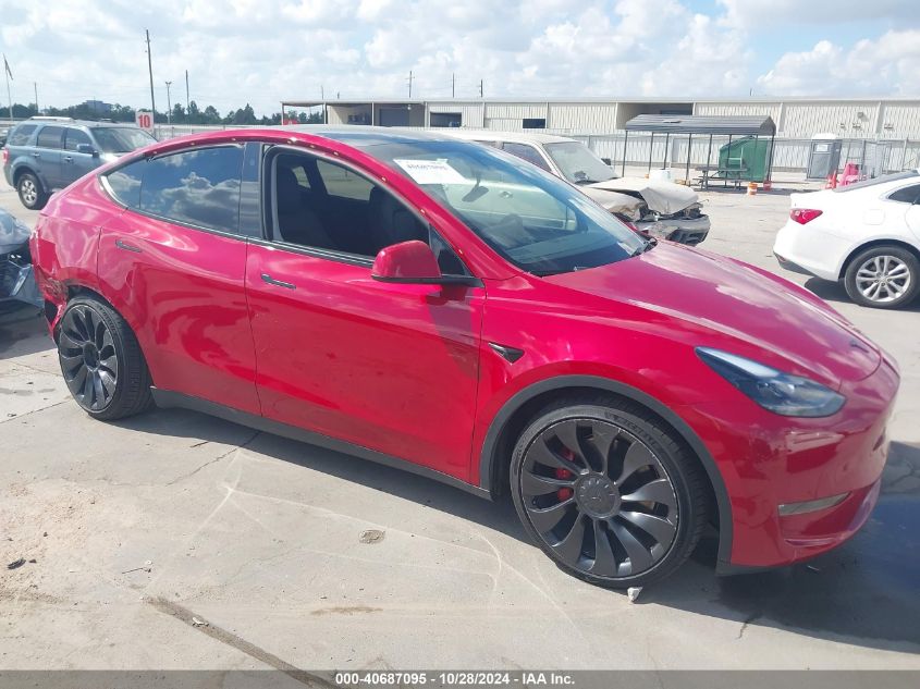 2023 Tesla Model Y Performance Dual Motor All-Wheel Drive VIN: 7SAYGDEF8PF763563 Lot: 40687095