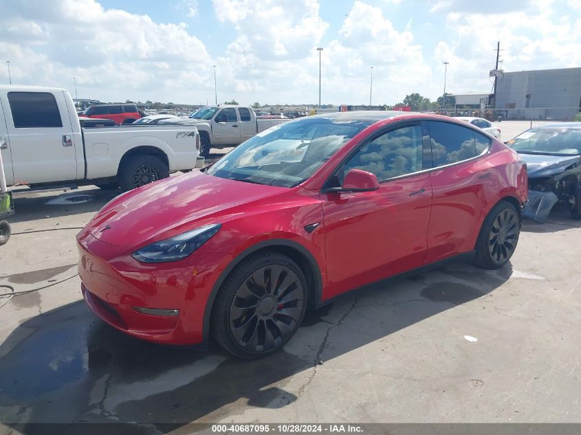 VIN 7SAYGDEF8PF763563 2023 Tesla Model Y, Performan... no.2