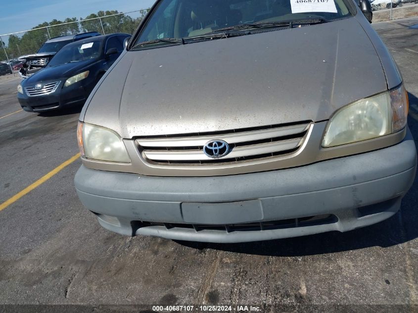 2002 Toyota Sienna Le VIN: 4T3ZF13C22U435280 Lot: 40687107