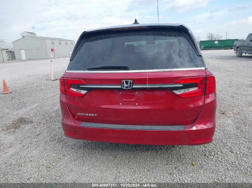 2022 Honda Odyssey Ex-L VIN: 5FNRL6H72NB034579 Lot: 40687271