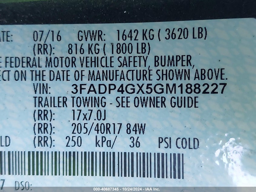 2016 FORD FIESTA ST - 3FADP4GX5GM188227