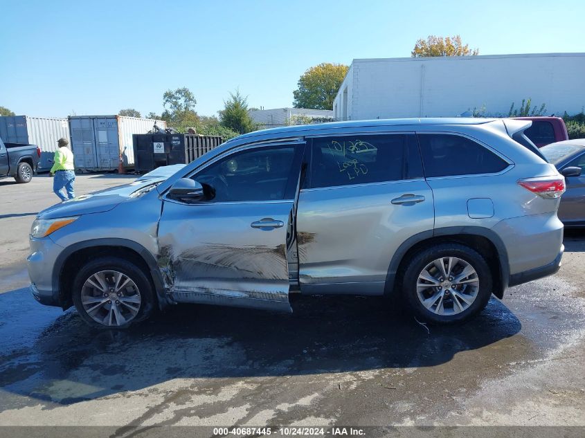 2015 Toyota Highlander Xle V6 VIN: 5TDJKRFH9FS201143 Lot: 40687445