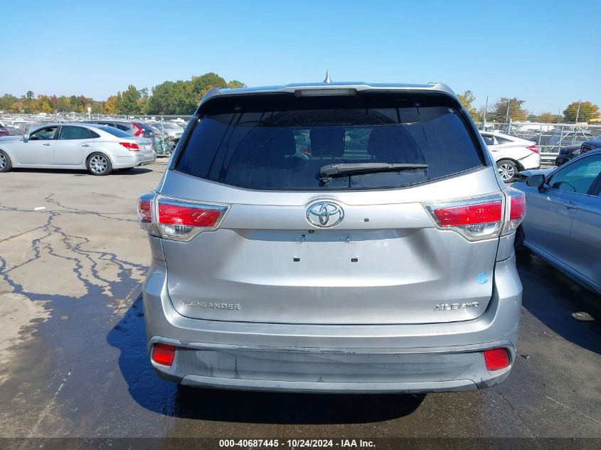 2015 Toyota Highlander Xle V6 VIN: 5TDJKRFH9FS201143 Lot: 40687445