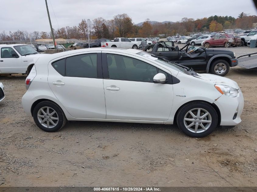 2012 Toyota Prius C Four VIN: JTDKDTB36C1026249 Lot: 40687615