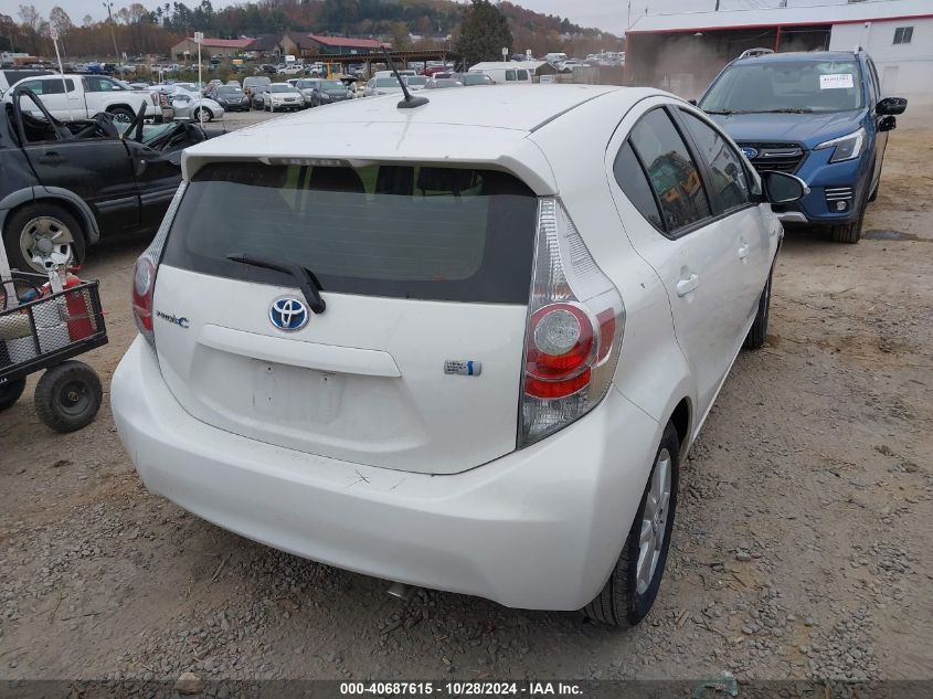 2012 Toyota Prius C Four VIN: JTDKDTB36C1026249 Lot: 40687615