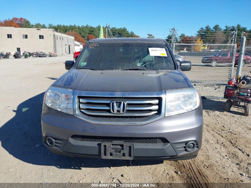 2014 Honda Pilot Lx VIN: 5FNYF4H25EB007128 Lot: 40687759