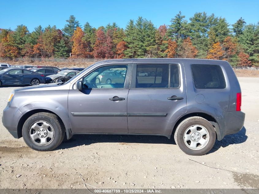 2014 Honda Pilot Lx VIN: 5FNYF4H25EB007128 Lot: 40687759