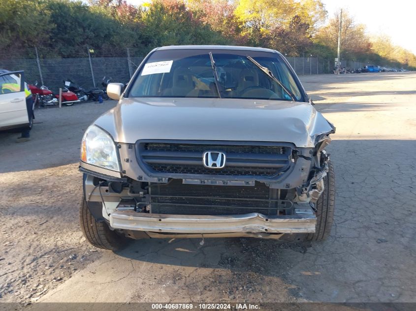 2005 Honda Pilot Ex VIN: 5FNYF18405B041896 Lot: 40687869