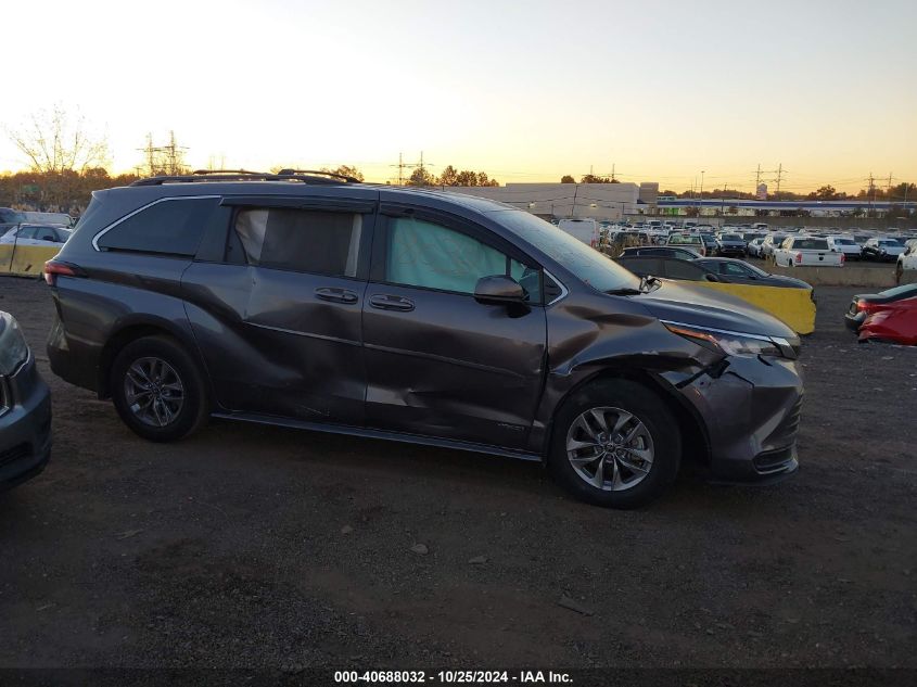 2021 Toyota Sienna Le VIN: 5TDKRKEC2MS072169 Lot: 40688032