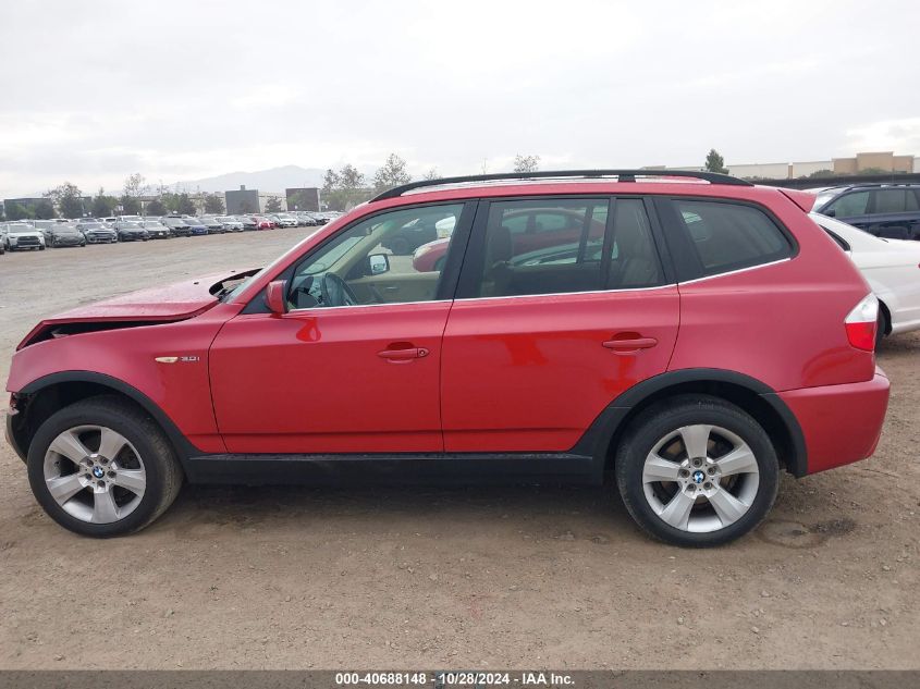 2006 BMW X3 3.0I VIN: WBXPA93486WD26378 Lot: 40688148